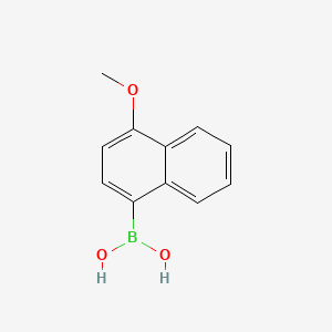 Chemical structure of (4-Methoxy-1-naphthyl)boronic acid