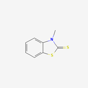 Chemical structure of 3-Methylbenzothiazole-2-thione