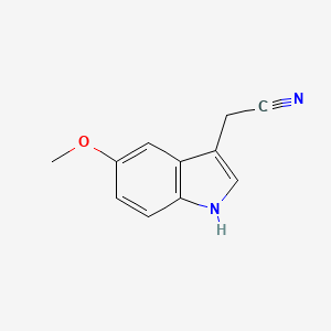 Chemical structure of 5-Methoxy-3-indolylacetonitrile