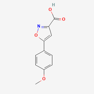 Chemical structure of 5-(4-Methoxyphenyl)isoxazole-3-carboxylic acid