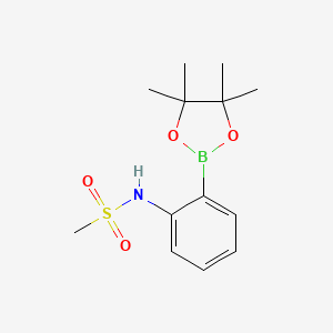 Chemical structure of 2-(Methanesulfonylamino)phenylboronic acid pinacol ester