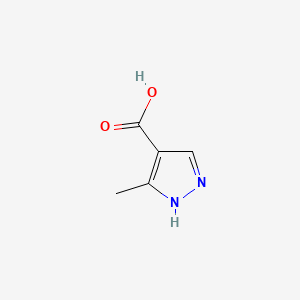 Chemical structure of 3-Methylpyrazole-4-carboxylic acid