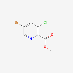 Chemical structure of methyl 5-bromo-3-chloropicolinate