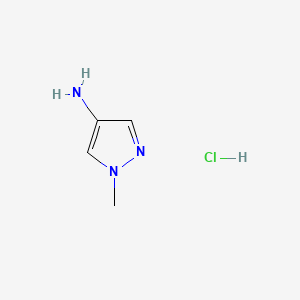 Chemical structure of 1-methyl-1H-pyrazol-4-amine hydrochloride