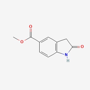 Chemical structure of methyl 2-oxo-2,3-dihydro-1H-indole-5-carboxylate