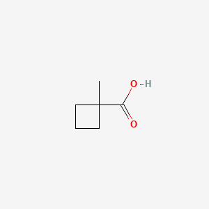 Chemical structure of 1-methylcyclobutane-1-carboxylic acid