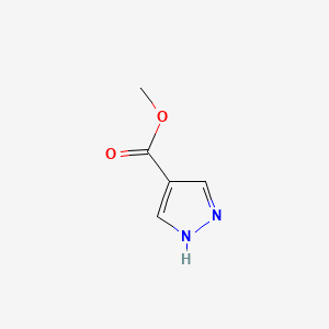 Chemical structure of methyl 1H-pyrazole-4-carboxylate