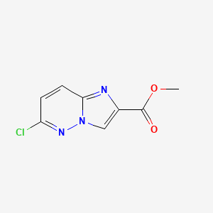 Chemical structure of methyl 6-chloroimidazo[1,2-b]pyridazine-2-carboxylate