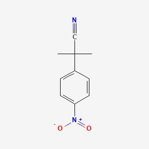 Chemical structure of 2-methyl-2-(4-nitrophenyl)propanenitrile