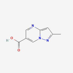 Chemical structure of 2-methylpyrazolo[1,5-a]pyrimidine-6-carboxylic acid