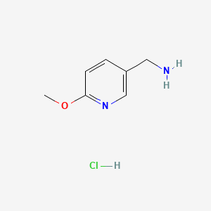 Chemical structure of (6-methoxypyridin-3-yl)methanamine hydrochloride