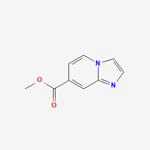 Chemical structure of Methyl imidazo[1,2-a]pyridine-7-carboxylate