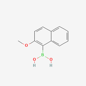 Chemical structure of 2-Methoxynaphthalene-1-boronic acid