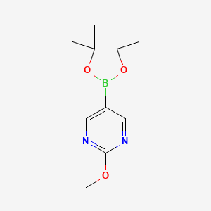 Chemical structure of 2-Methoxypyrimidin-5-ylboronic acid pinacol ester