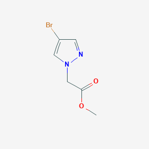 Chemical structure of Methyl 2-(4-bromo-1H-pyrazol-1-yl)acetate