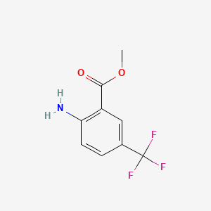 Chemical structure of Methyl 2-amino-5-(trifluoromethyl)benzoate