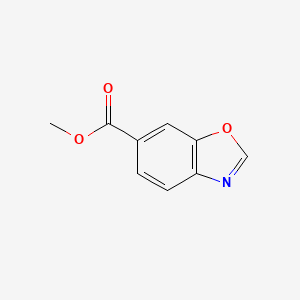 Chemical structure of 6-Benzoxazolecarboxylic acid methyl ester