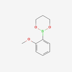 Chemical structure of 2-(2-Methoxyphenyl)-1,3,2-dioxaborinane