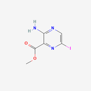 Chemical structure of Methyl 3-amino-6-iodopyrazine-2-carboxylate