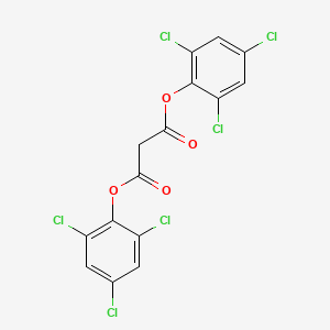 Chemical structure of Malonic acid bis(2,4,6-trichlorophenyl) ester
