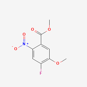 Chemical structure of methyl 4-fluoro-5-methoxy-2-nitrobenzoate