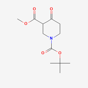 Chemical structure of Methyl 1-BOC-4-oxopiperidine-3-carboxylate