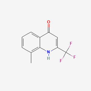 Chemical structure of 8-Methyl-2-(trifluoromethyl)-4-quinolinol