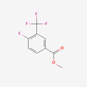 Chemical structure of Methyl 4-fluoro-3-(trifluoromethyl)benzoate