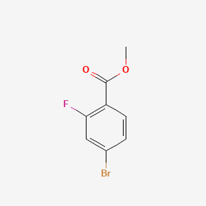 Chemical structure of Methyl 4-bromo-2-fluorobenzoate