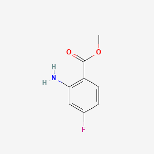 Chemical structure of Methyl 2-amino-4-fluorobenzoate