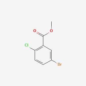 Chemical structure of Methyl 5-bromo-2-chlorobenzoate