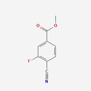 Chemical structure of Methyl 4-cyano-3-fluorobenzoate