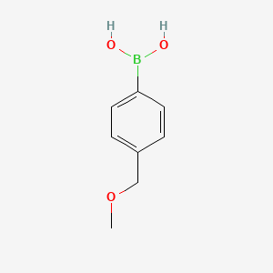 Chemical structure of 4-Methoxymethylphenylboronic acid (contains varying amounts of Anhydride)