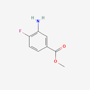 Chemical structure of Methyl 3-amino-4-fluorobenzoate