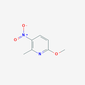 Chemical structure of 2-Methoxy-5-nitro-6-picoline