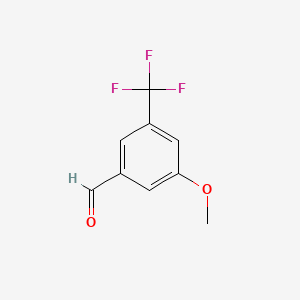 Chemical structure of 3-Methoxy-5-(trifluoromethyl)benzaldehyde