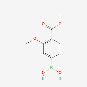 Chemical structure of 3-Methoxy-4-methoxycarbonylphenylboronic acid