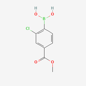 Chemical structure of Methyl 4-borono-3-chlorobenzoate(contains varying amounts of Anhydride)