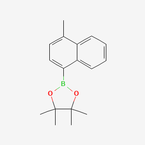 Chemical structure of 4-Methylnaphthalene-1-boronic acid, pinacol ester