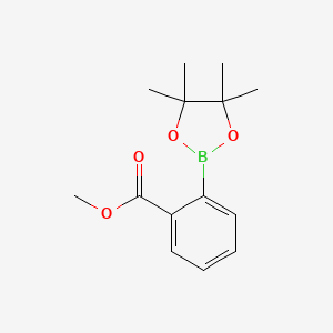 Chemical structure of 2-Methoxycarbonylphenylboronic acid, pinacol ester