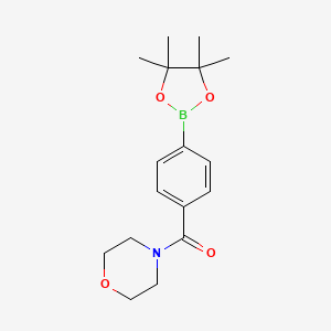 Chemical structure of 4-(Morpholine-4-carbonyl)phenylboronic acid, pinacol ester