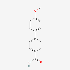 Chemical structure of 4'-Methoxybiphenyl-4-carboxylic acid