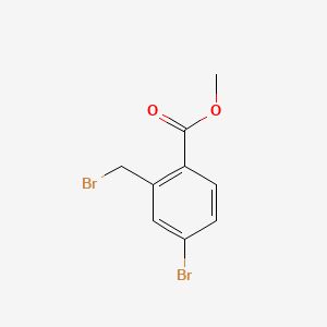 Chemical structure of Methyl 4-bromo-2-(bromomethyl)benzoate
