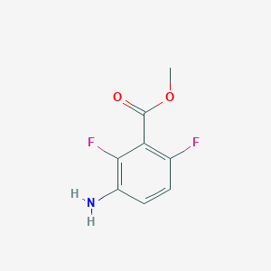 Chemical structure of Methyl 3-amino-2,6-difluorobenzoate