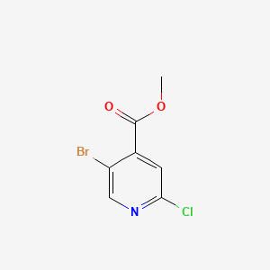 Chemical structure of Methyl 5-bromo-2-chloroisonicotinate