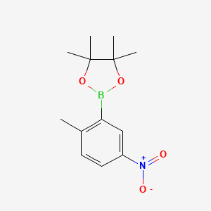 Chemical structure of 2-Methyl-5-nitrophenylboronic acid, pinacol ester
