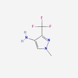 Chemical structure of 1-Methyl-3-(trifluoromethyl)-1H-pyrazol-4-amine