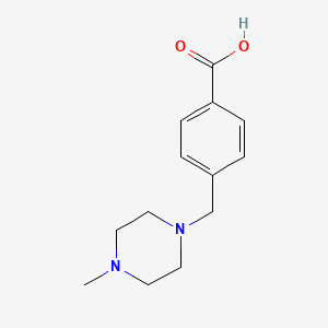 Chemical structure of 4-((4-Methylpiperazin-1-yl)methyl)benzoic acid