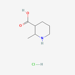 Chemical structure of 2-Methylpiperidine-3-carboxylic acid hydrochloride