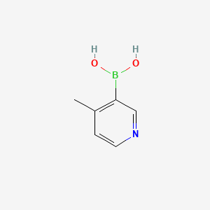 Chemical structure of 4-Methylpyridine-3-boronic acid